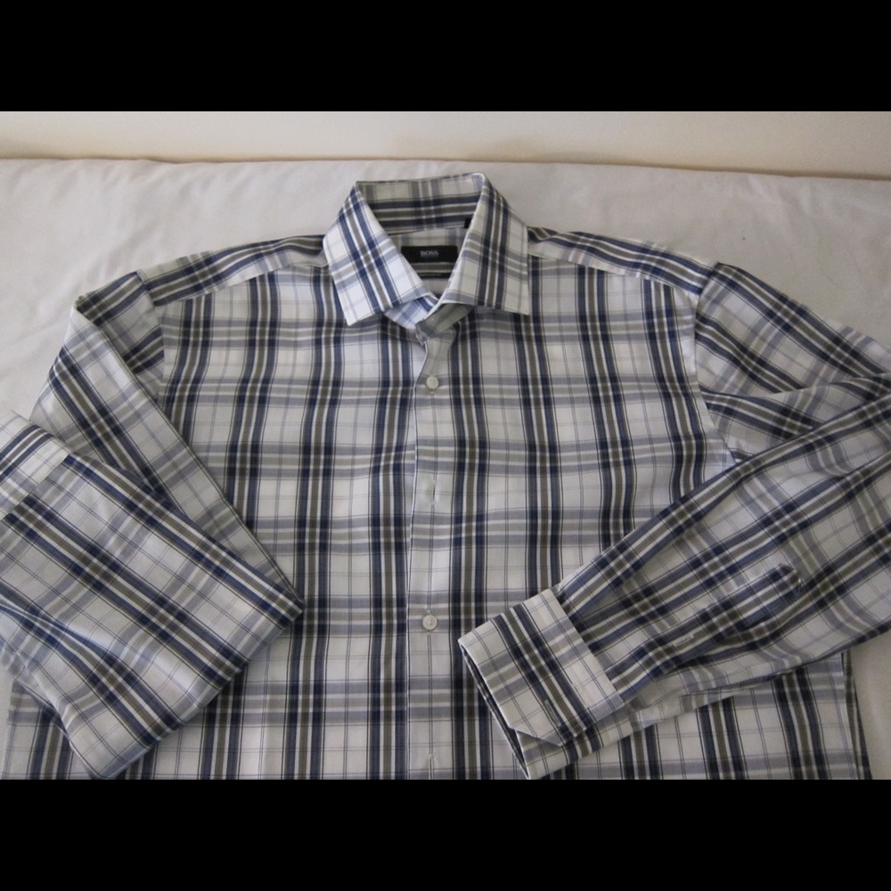 BOSS BLACK LABEL Casual Long Sleeves shirt, cotton, size 16/41, Turkey